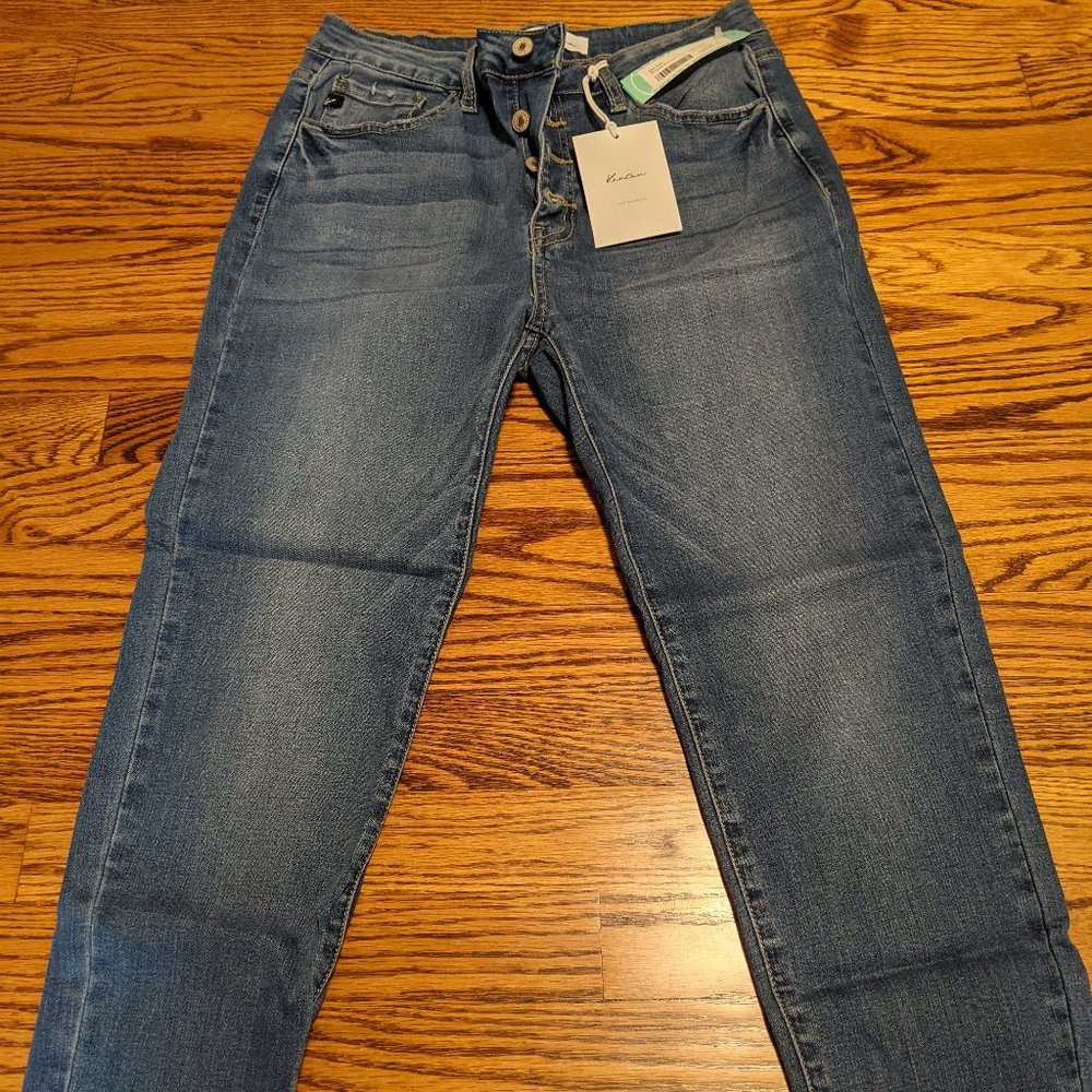Button-fly size 12 (31 in) Capri Jeans NWTS